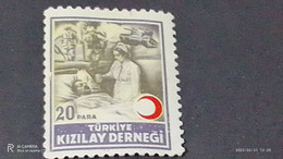 TÜRKEY--YARDIM PULLARI-1950-60  KIZILAY DERNEĞİ  20P  DAMGASIZ - Charity Stamps