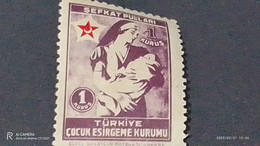 TÜRKEY--YARDIM PULLARI-1950-60  ÇOCUK ESİRGEME  1K  DAMGASIZ - Charity Stamps