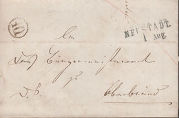 1861. DEUTSCHLAND. Small Cover Cancelled NEUSTADT 1 Aug + In Oval 10 (Uhrrad-stempel). Postmaster Cancel. ... - JF436629 - Brieven En Documenten