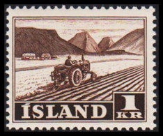 1950. ISLAND. Work And Views. 1 Kr. Farming Never Hinged.  (Michel 267) - JF529692 - Nuovi