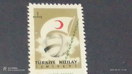 TÜRKEY--YARDIM PULLARI-1950-60  KIZILAY CEMİYETİ  1K  DAMGASIZ - Charity Stamps