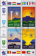 1995. ISLAND. HM95 Block With 4 Stamps.  (Michel 820-823) - JF529776 - Oblitérés