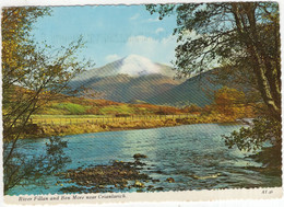 River Fillan And Ben More Near Crianlarich.  - (Scotland) - Valentine Postcard - Perthshire