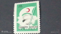 TÜRKEY--YARDIM PULLARI-1950-60  KIZILAY CEMİYETİ  25K  DAMGASIZ - Wohlfahrtsmarken