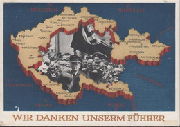 1938. DEUTSCHES REICH. Befreiungskarte - WIR DANKEN UNSEREM FÜHRER  With SET Sudetenland ... (Michel 684-685) - JF306437 - Sudetenland