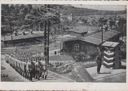 1943. DEUTSCHES REICH. Postcarte (Arbeitsdienstlager Teichstadt, Sudetenland) With Removed Stamp And Dated... - JF306447 - Sudetenland