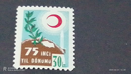 TÜRKEY--YARDIM PULLARI-1950-60  KIZILAY CEMİYETİ  30K  DAMGASIZ - Timbres De Bienfaisance