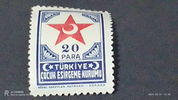 TÜRKEY--YARDIM PULLARI-1940-50  ÇOCUK ESİRGEME KURUMU  20P  DAMGASIZ - Charity Stamps