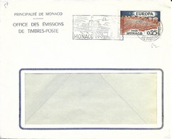 MONACO - TIMBRE N° 571 - EUROPA   - 1962 -  TARIF DU 1 1 60  -  FLAMME  : MONACO - Covers & Documents