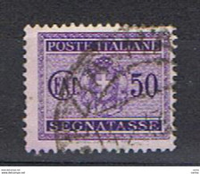 REGNO  VARIETA': 1934 TASSE -  50  C.  VIOLETTO  US. -  FIL. LETTERE 8/10 A  -  C.E.I. 40 - Taxe