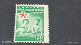 TÜRKEY--YARDIM PULLARI- 1950-60   ÇOCUK ESİRGEME 20P  DAMGASIZ - Sellos De Beneficiencia