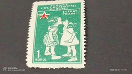 TÜRKEY--YARDIM PULLARI- 1950-60   ÇOCUK ESİRGEME 1K  DAMGASIZ - Timbres De Bienfaisance