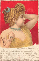 Illustrateur - Portrait De Femme - Colorisé - Perle - Oblitéré Bruxelles 1909 - Précuseur - Carte Postale Ancienne - Unclassified