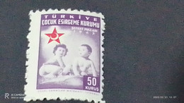 TÜRKEY--YARDIM PULLARI- 1950-60   ÇOCUK ESİRGEME 50K  DAMGASIZ - Charity Stamps