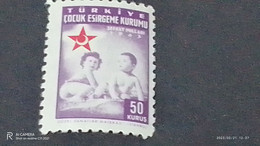 TÜRKEY--YARDIM PULLARI- 1950-60   ÇOCUK ESİRGEME 50K  DAMGASIZ - Charity Stamps