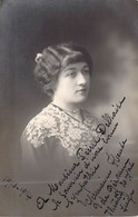 Dédicace - Autographe - Germaine HEUSE - Théâtre - Carte Postale Ancienne - Artistes