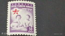 TÜRKEY--YARDIM PULLARI- 1950-60   ÇOCUK ESİRGEME 50K  DAMGASIZ - Charity Stamps