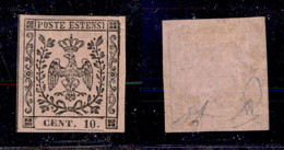 Antichi Stati Italiani - Modena - 1852 - 10 Cent (9) - Gomma Parziale - Diena (800) - Sonstige & Ohne Zuordnung