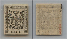 Antichi Stati Italiani - Modena - 1854 - 1 Lira (11) - Gomma Originale (100) - Sonstige & Ohne Zuordnung