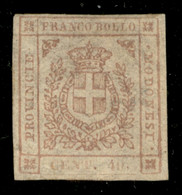 Antichi Stati Italiani - Modena - 1859 - Governo Provvisorio - 40 Cent (17) - Stampa Evanescente - Gomma Integra - Sonstige & Ohne Zuordnung