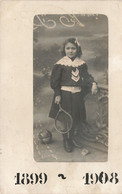 Sport - Tennis - Portrait Fille - Raquette  - 1899-1908 - Oblitéré Louvain 1908 - Carte Postale Ancienne - Tennis