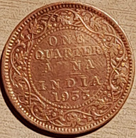 British India 1933 KGV KING GEORGE V East India Company 1/4a QUARTER Anna COIN As Per Scan - Andere - Azië