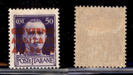 Occupazioni Straniere Di Territori Italiani - Occupazione Anglo-Americana - Napoli - 1943 - 50 Cent (12Ab) Con Doppia So - Sonstige & Ohne Zuordnung