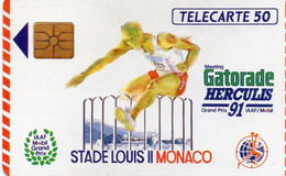 MONACO - CHIP CARD - MF15 - GRAND PRIX GATORADE HERCULIS 91 - SPORT ATHLETICS - Mónaco