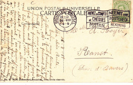 B01-416 Carte Postale De Bruxelles Maison Des Corporations Bruxelles - Brussel 1 Et Flamme - Gedenkdokumente