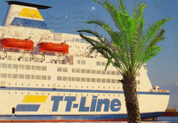 Delcampe - 04747 - Fährschiff / Ferry PETER PAN  Zwischen Trelleborg Und Travemünde - Weihnachtskarte - Fähren