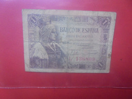 ESPAGNE 1 PESETA 1945 Circuler (B.29) - 1-2 Pesetas