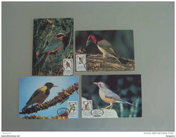 Venda Maximum Card Carte  1985 Zangvogels Oiseaux Chanteurs Songbirds Yv 103-106 - Venda