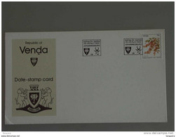 Venda SAFHA 1984 Johannesburg Datumstempelkaart Carte Date Cachet Date-stamp Card - Venda