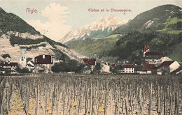 Aigle Cloître Et Le Chamossaire Colorée 1910 - Aigle