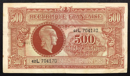 Francia France 500 Francs Pick#106 Bel Bb Naturale Lotto 2267 - 500 F 1945-1953 ''Chateaubriand''