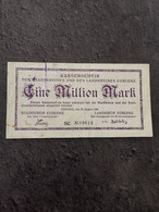BILLET 1 EINE MILLION MARK 20 08 1923 KASSENSCHEIN COBLENZ ALLEMAGNE / BANKNOTE - Non Classés