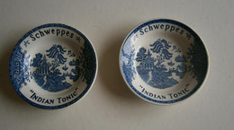 Cendrier Coupelle Schweppes Indian Tonic Faïence De Gien Années 70 - Porcelain