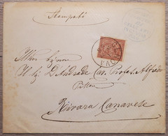 REGNO 1863 - EMISSIONE DE LA RUE - BUSTA CON DOCUMENTO SOCIETA' PROMOTRICE DI BELLE ARTI IN GENOVA 1877 - M.SE SPINOLA - Unclassified