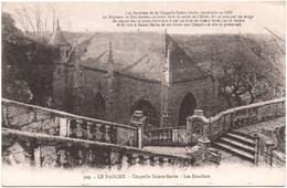 CPA DE LE FAOUËT (MORBIHAN)  CHAPELLE SAINTE-BARBE, LES ESCALIERS - Faouët