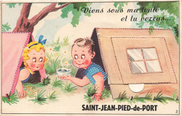 Carte à Système - Viens Sous Ma Tente Et Tu Verras Saint Jean Pied De Port - Carte Postale Ancienne - Móviles (animadas)