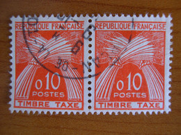 France Obl Paire  N° T91 - 1960-.... Gebraucht