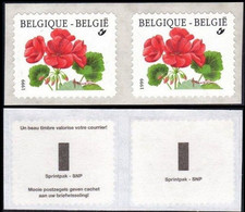R90b**(2854) - Géranium, Pelargonium / Geranie, Pelargonie - BELGIQUE / BELGIË / BELGIEN / BELGIUM - BUZIN - Coil Stamps