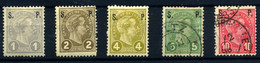 Luxemburgo (Servicio) Nº 77/81 */usados. Año 1895 - 1895 Adolphe Right-hand Side