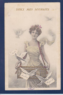 CPA 1 Euro Animaux Illustrateur Woman Art Nouveau Circulé Prix De Départ 1 Euro Oiseaux - 1900-1949