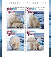 Guinea Bissau 2014, Animals, Climate Warning, Polar Bear, 4val In BF - Faune Arctique