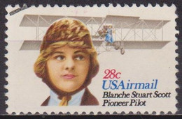 Pionnière De L'aviation - ETATS UNIS - Blanche Stuart Scott - N° 93 - 1980 - 3a. 1961-… Gebraucht