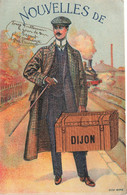 Carte à Système - Nouvelles De Dijon - Train -Colorisé - Carte Postale Ancienne - Met Mechanische Systemen