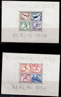 GERMANY 1933 DEUTSCHES REICH SUMMER OLYMPICS GAMES BERLIN MI No BLOCK 5-6 MNH VF!! - Sommer 1936: Berlin