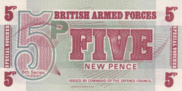 BILLETE DE REINO UNIDO DE 5 PENCE BRITISH ARMED FORCES DEL AÑO 1972 SIN CIRCULAR (UNC) (BANKNOTE) - Forze Armate Britanniche & Docuementi Speciali