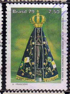 BRAZIL BRASIL BRASILE BRÉSIL 1979 STATUE OF OUR LADY OF APPARITION CORONATION 2.50cr USED USATO OBLITERE' - Gebraucht